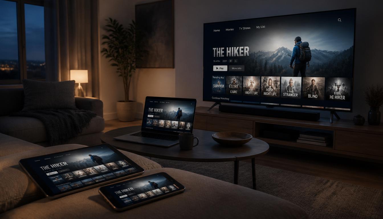 Streaming on Smart TV, phone, tablet and laptop